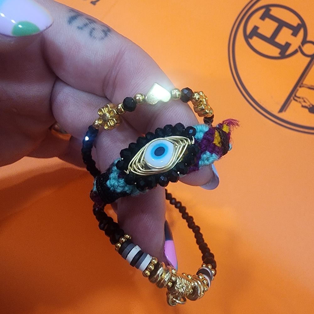 Colorful Evil Eye Bracelet Set